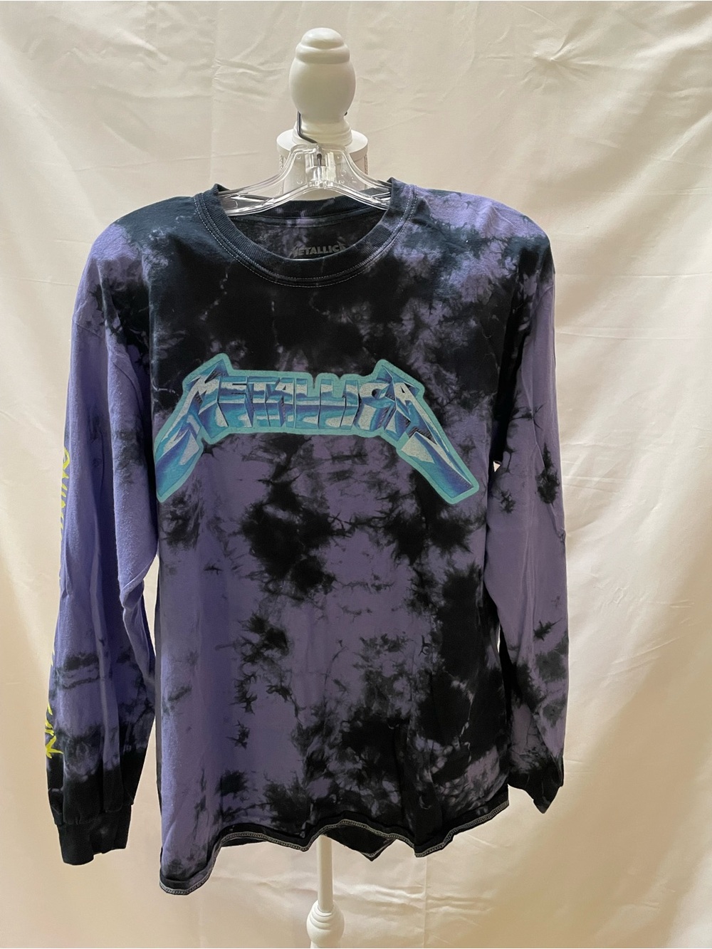 Metallica Women's Long-Sleeve Tie-Dye Tee - Purple & Black